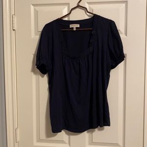 Square neck short sleeve top - 40